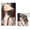 ベレー帽Brim Cap Lightweight Foldable Sun Protreciond Hat Gardening Travel Anti-UV Solid Outdoorのための広い調整可能なフック