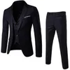 Costumes masculins classiques en 3 pièces de combinaison mariage pour hommes slim veste pantalon gilet smoking single poit