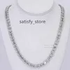 Fully iced out Tennis Cluster Link Chain 925 silver 8mm baguette vvs moissanite diamond tennis chain pass diamond tester