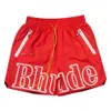 Rhude Basketball Fashion Beach Beach Short Running Pants Sports Shiess Shorts Summer Versatile Sessicamento rapido rapido in maglia da tavolo da tavolo palestra