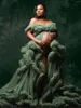 Party Dresses Green Ruffles Maternity Dress For Pography Fuffly Ball Bown Tiered Pregnancy Po Shoot Women Baby Shower