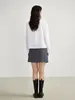 Bluzki damskie Dushu Office Lady Kobiety 2024 Spring White White Full Sleeve Casual Lose Prostoty Tops