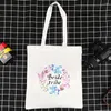 Sacs à provisions Femme Femme Sachet Team Bride Série imprimée Female Tote Tote Sac à main