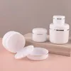 1Pcs/Pack 20ml 30ml 50ml Cream Jar White Plastic Makeup Container Sample Cosmetics Box Empty Makeup Jar Pot Refillable Bottles