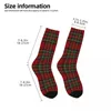 Herrstrumpor Royal Stewart Red Tartan Harajuku Svett absorberande strumpor hela säsongen för människans kvinnas födelsedagspresent