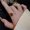 Fashion significa anillos de alta calidad para hombres y mujeres Design Bloqueo de color anillo elegante Bola redonda de moda para mujer con vnain común