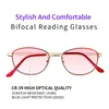 Sunglasses Bifocal Blue Light Blocking Reading Glasses For Women Anti Ray Anti-fatigue Presbyopia Tinted Eyeglasses Magnifying