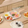 Pans Breakfast Pan 3 Section Grill Skillet Non-Stick Egg Omelet Frying Divided Cooking For