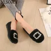 Casual schoenen Maat 33-43 Crystal Harajuku Woman Flats Loafers vrouwen op blote voeten slip voor 2024 Fashion Black Gray