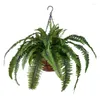 Vases Artificial Fern Leaf Leaves Hanging Baskets Wedding Party Wall Outdoor Decoration UV Resistant Silk Faux Ferns