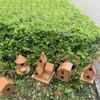 Décorations de jardin Metal Bird House Bird Nest Decoration Garden House Outdoor Bird House With Polte Metal Bird Fheders Garden Stage Art Birdhouse