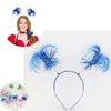 Acessórios para o cabelo azul Ponytail da cabeça da cabeça BOPPER BOPPER Party Acessório para festivais escolares de fantasia