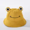 Berets DeePom Hat Women Cartoon Frog Cotton Bucket Fashion Cute Cap For Girls Gorros Summer Sun Female
