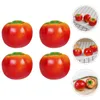 Dekorative Blumen 4pcs Mini Tomatenmodelle Simulations -Tomatenschaumstatuen Künstliches Modell