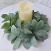 Candlers Ring Green Eucalyptus Couronne de couronnes pour la décoration de printemps Home Decure Artificial Garland Pilier Garland