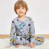 Niños Pajamas Pajamas Otoño Manija larga Ropa para niños Sleepwear pijamas de algodón para niños 2 4 5 6 8 12 14 años 240418