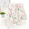 Couvertures 2 couches Cotton Gauze Baby Swaddle Bath Bath Toule née Swadddling Musline Kawaii Couverture 80 cm 80cm