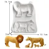 Molds olifant leeuw giraf siliconen mal keuken diy cake bak decoratie fudge dessert chocolade schimmel cartoon dier siliconen mal