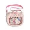 Women's New Cute Transparent PVC Kuromi Meile Yugui Plush Doll Doll Crossbody Bag