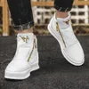 Botas de tornozelo elevado Homens de verão masculino vestido casual vestido casual de hip hop de sapatos esportivos respiráveis