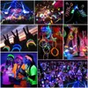 Andere evenementenfeestjes Gloed verlichten Lichte armbanden fluorescerende stokken met connectoren voor het maken van kettingen en Halloween Christmas DHQIU