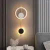 Wandlampen iwp moderne geometrische leichte Innenräume Kreative minimalistische Nachteisen -LED -Dekor Leuchte Wohnzimmer Gangstreppe Lampe