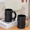 Mokken 401-500 ml wielbanden Koffie beker serie verjaardagscadeau voor echtgenoot ontbijtbeker met handvat keramische theekop J240428