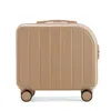 Constances 2024 Small Suitcase pour femmes de 18 pouces d'embarquement légères de 18 pouces Boîte de voyage de roue silencieuse universelle cuir