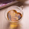 Wine Glasses 1 Cup Of Tea Beer Juice Coffee Gift Drinks Double Walled Glass Heat-resistant Heart 180ml/240ml