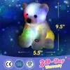 GLOW GARDES 25cm Bear Polar LED Light Plux Polling Bulling Doll White Farmed Animaux Jetez des oreillers pour les cadeaux d'anniversaire de fille enfants 240420