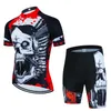 New skull cycling jersey summer breathable quick-drying short-sleeved overalls mountain road bike suit
