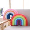 1 PC Kids Rainbow U Shape Pillow Neck Cushion Support Support Sleeping Plush Toy Children Room Decoração 240426