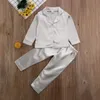 1-7Y BAMBINI BAMBINI RAGAZZATI SEGGIO SETTO PAJAMA SET BAMBINI PAJAMA LUNGA PAJAMA SOTTO ABBILTARE NOTTO AUTORILE AUTOMN AUTOMN 240410