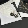 18K GOUD GOLDE koperen luxe merkontwerpers Letters Stud Geometric beroemde vrouwen Hert Crystal Rhinestone Pearl Earring Wedding Party Joodlry 2 Style