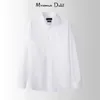 Chemises décontractées pour hommes Mrxmus Duttis Business Shirt Classic Elegant Gentleman haut de gamme Coton pur blanc avec manches longues
