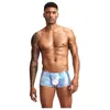 Underpants feitong boxershorts homens homens de baixa cintura de poliéster serpentina calcinha masculina shorts brechas de brechas em forma de U Boxer