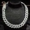 Gioielli hip hop catene vvs 925 argento sterling bicolore colore da 20 mm diamante moissanite cubano catena di collegamenti