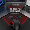 Trackball Wireless Mouse Rechargeable Bluetooth 24G USB Ergonomic Mice for Computer Android Windows 3 Adjustable DPI 240419