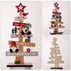 Décorations de Noël de bureau alphabet en bois vieux vieil homme neige neige gnome ornements décoration de scène