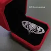 Bandringen luxe% authentieke 925 sterling zilveren ring dames vintage en retro marcasite S925 verstelbare open sieradenring Q240427