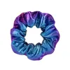 flickor kvinnor siden scrunchie elastisk handgjorda flerfärgade hårband hästsvanshållare pannband tillbehör satin två ton
