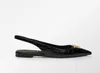 Elegant Women Summer Luxury Women Padlock Leather Sandals Shoes Lock & Key Nude Black Gold Leather Ballet Flats Easy Wear Lady Party Dress Walking EU35-43