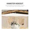 Gaiolas hamster casa pequena animais de animais de estimação biterresistants ninho de madeira porquinho de porquinho de esconderijo decorativo