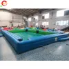 12mLx6mW (40x20ft) with 16balls Outdoor Activities Indoor Giant Human Billiards Game Snooker Soccer Ball Inflatable Snookball Table Field for Carnival Rental