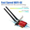 Controla 5374Mbps Bluetooth 5.3 Wi -Fi 6E Adaptador de PCIE Intel AX210 TRI Band WIFI 6 Card de rede Windows 11 Window10 para PC