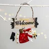 Décorations de Noël Santa Claus Ornements Arbre Décor de vacances Pendants Résine Bienvenue Décoration Nice