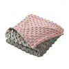 Dekens zachte minky baby ontvangen deken mink gestippeld dubbele laag swaddle wrap beddening.