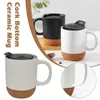 Tazze di tazze di caffè con fondo in sughero per la conservazione del riscaldamento della polvere creativa tazza di isolamento resistente al calore tazza in ceramica