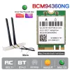 Shaves 1200Mbps BCM94360NG M.2 WiFi Card OS Hackintosh Bluetooth 4.0 Banda dupla 802.11ac Wireless Desktop Kit Antenna Network Card