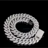Anpassad enorm Hip Hop Iced ut smycken 25mm 925 Silver Moissanite Miami Cuban Link Chain
